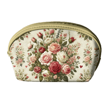Tecido Painel Costura Criativa Kit 6 Necessaire Sarja Impermeável 100% Algodão - HORTÊNCIAS E ROSAS DGHR916698