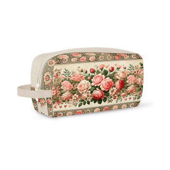 Tecido Painel Costura Criativa Kit 6 Necessaire Sarja Impermeável 100% Algodão - HORTÊNCIAS E ROSAS DGHR916698