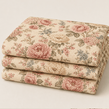 Tecido Tricoline Floral Bege 100% Algodão | Ateliê do Amor – DGAA916654