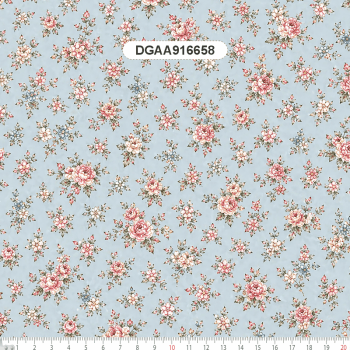 TECIDO TRICOLINE EXCLUSIVO 100% ALGODÃO - ATELIÊ DO AMOR - FLORAL MIUDO AZUL - DGAA916658 TECIDO TRICOLINE EXCLUSIVO 100% ALGODÃO - ATELIÊ DO AMOR - FLORAL MIUDO AZUL - DGAA916658