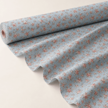 Tecido Tricoline Floral Miúdo Azul Ateliê do Amor 100% Algodão – DGAA916658