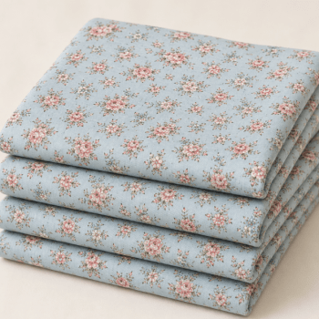 Tecido Tricoline Floral Miúdo Azul Ateliê do Amor 100% Algodão – DGAA916658