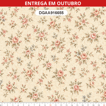 TECIDO TRICOLINE EXCLUSIVO 100% ALGODÃO - ATELIÊ DO AMOR - FLORAL MIUDO BEGE - DGAA916655 TECIDO TRICOLINE EXCLUSIVO 100% ALGODÃO - ATELIÊ DO AMOR - FLORAL MIUDO BEGE - DGAA916655