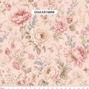 TECIDO TRICOLINE EXCLUSIVO 100% ALGODÃO - ATELIÊ DO AMOR - FLORAL ROSA ANTIGO - DGAA916656 TECIDO TRICOLINE EXCLUSIVO 100% ALGODÃO - ATELIÊ DO AMOR - FLORAL ROSA ANTIGO - DGAA916656