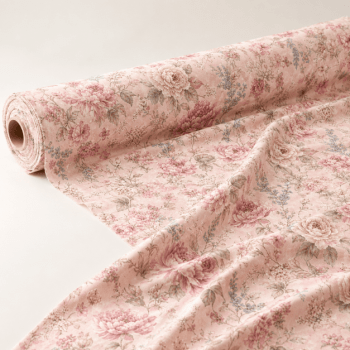 Tecido Tricoline Floral Rosa Antigo 100% Algodão | Ateliê do Amor – DGAA916656