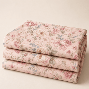 Tecido Tricoline Floral Rosa Antigo 100% Algodão | Ateliê do Amor – DGAA916656