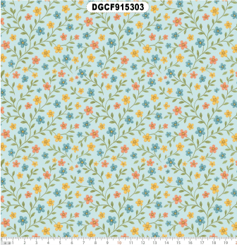 TECIDO TRICOLINE EXCLUSIVO 100% ALGODÃO - CAMINHO DAS FLORES - FLORAL - DGCF915303