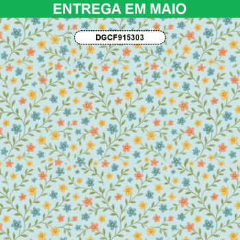 TECIDO TRICOLINE EXCLUSIVO 100% ALGODÃO - CAMINHO DAS FLORES - FLORAL - DGCF915303 TECIDO TRICOLINE EXCLUSIVO 100% ALGODÃO - CAMINHO DAS FLORES - FLORAL - DGCF915303
