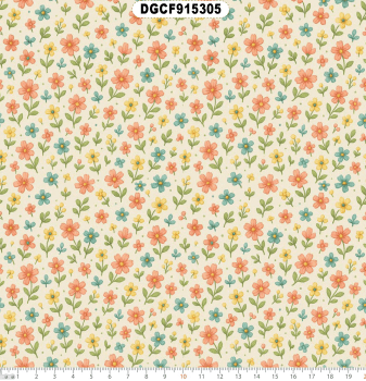 TECIDO TRICOLINE EXCLUSIVO 100% ALGODÃO - CAMINHO DAS FLORES - FLORAL - DGCF915305