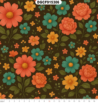 TECIDO TRICOLINE EXCLUSIVO 100% ALGODÃO - CAMINHO DAS FLORES - FLORAL - DGCF915306
