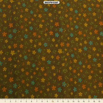 TECIDO TRICOLINE EXCLUSIVO 100% ALGODÃO - CAMINHO DAS FLORES - FLORAL - DGCF915307