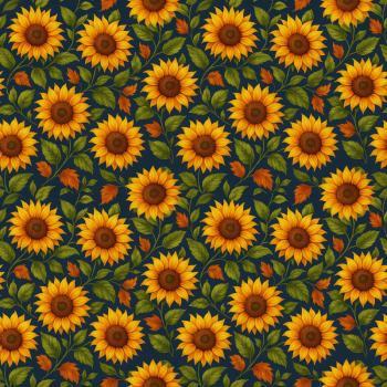 TECIDO TRICOLINE EXCLUSIVO 100% ALGODÃO - CAMPOS DE GIRASSOL - FLORAL - DGGR813840