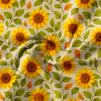 TECIDO TRICOLINE EXCLUSIVO 100% ALGODÃO - CAMPOS DE GIRASSOL - FLORAL - DGGR915884