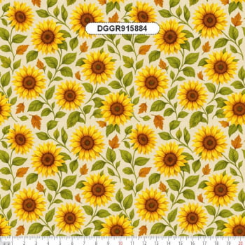 TECIDO TRICOLINE EXCLUSIVO 100% ALGODÃO - CAMPOS DE GIRASSOL - FLORAL - DGGR915884 TECIDO TRICOLINE EXCLUSIVO 100% ALGODÃO - CAMPOS DE GIRASSOL - FLORAL - DGGR915884