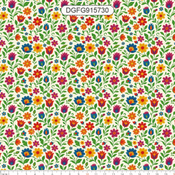 TECIDO TRICOLINE EXCLUSIVO 100% ALGODÃO - FOLK GARDEN - FLORAL - DGFG915730 TECIDO TRICOLINE EXCLUSIVO 100% ALGODÃO - FOLK GARDEN - FLORAL - DGFG915730