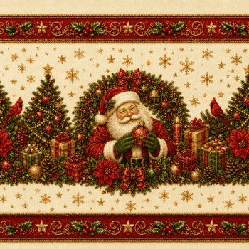 Tecido Tricoline Barrado Magia de Natal 100% Algodão – DGMN915012