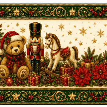 Tecido Tricoline Barrado Magia de Natal 100% Algodão – DGMN915012