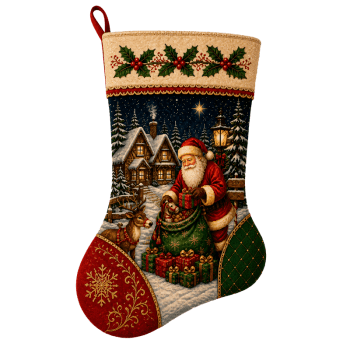 TECIDO TRICOLINE EXCLUSIVO 100% ALGODÃO - MAGIA DE NATAL - BOTAS DE NATAL - DGMN915000