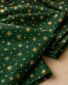 TECIDO TRICOLINE EXCLUSIVO 100% ALGODÃO - MAGIA DE NATAL - ESTRELAS DE NATAL - DGMN914995