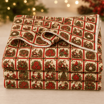 TECIDO TRICOLINE EXCLUSIVO 100% ALGODÃO - MAGIA DE NATAL - PATCHWORK - DGMN915003