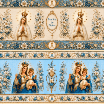 Tecido Tricoline Barrado Religioso Católico 100% Algodão – Mensagens de Fé DGST917040