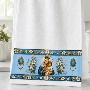 Tecido Tricoline Barrado Religioso Católico 100% Algodão – Mensagens de Fé DGST917040
