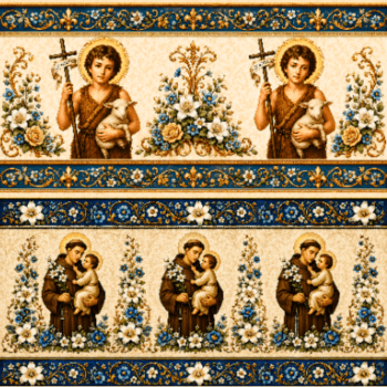 TECIDO TRICOLINE EXCLUSIVO 100% ALGODÃO - MENSAGENS DE FÉ - BARRADO RELIGIOSO - COSTURA CRIATIVA DIY - DGST917041