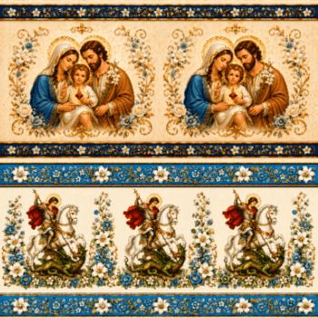 TECIDO TRICOLINE EXCLUSIVO 100% ALGODÃO - MENSAGENS DE FÉ - BARRADO RELIGIOSO - COSTURA CRIATIVA DIY - DGST917041