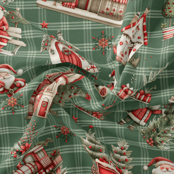 TECIDO TRICOLINE EXCLUSIVO 100% ALGODÃO - NATAL NO BOSQUE - NATAL - DGNB914768