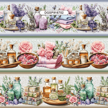 TECIDO TRICOLINE EXCLUSIVO 100% ALGODÃO - SPA TERAPIA - BARRADO - DGSP916702