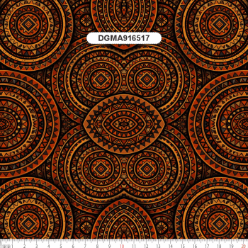 TECIDO SARJA IMPERMEAVEL EXCLUSIVO 100% ALGODÃO - MANDALAS AFRICANAS - GEOMETRICO - DGMA916517 TECIDO SARJA IMPERMEAVEL EXCLUSIVO 100% ALGODÃO - MANDALAS AFRICANAS - GEOMETRICO - DGMA916517
