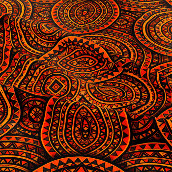 TECIDO SARJA IMPERMEAVEL EXCLUSIVO 100% ALGODÃO - MANDALAS AFRICANAS - GEOMETRICO - DGMA916517 TECIDO SARJA IMPERMEAVEL EXCLUSIVO 100% ALGODÃO - MANDALAS AFRICANAS - GEOMETRICO - DGMA916517