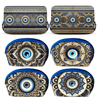 TECIDO SARJA IMPERMEAVEL EXCLUSIVO 100% ALGODÃO - OLHO GREGO - NECESSAIRE - DGOG918226