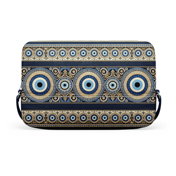 TECIDO SARJA IMPERMEAVEL EXCLUSIVO 100% ALGODÃO - OLHO GREGO - NECESSAIRE - DGOG918226