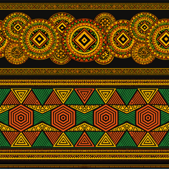 TECIDO TRICOLINE EXCLUSIVO 100% ALGODÃO - MANDALAS AFRICANAS - GEOMETRICO BARRADO - DGMA916505