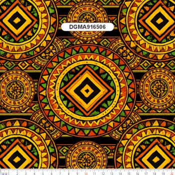 TECIDO TRICOLINE EXCLUSIVO 100% ALGODÃO - MANDALAS AFRICANAS - GEOMETRICO - DGMA916506 TECIDO TRICOLINE EXCLUSIVO 100% ALGODÃO - MANDALAS AFRICANAS - GEOMETRICO - DGMA916506