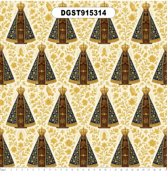 TECIDO TRICOLINE EXCLUSIVO 100% ALGODÃO - NOSSA SENHORA APARECIDA - RELIGIOSO - DGST915314