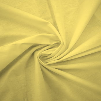 TECIDO TRICOLINE LISO AMARELO 100% ALGODÃO - TRLI40070