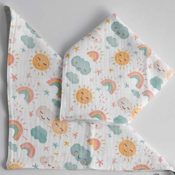 Tecido para Fralda 100% Algodão Estampado - Perfeito para o enxoval de bebê