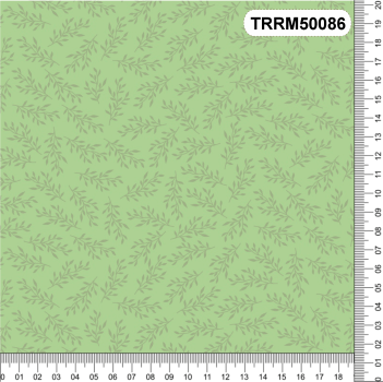 TECIDO TRICOLINE 100% ALGODÃO RAMINHOS VERDE - TRRM50086