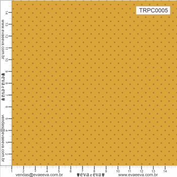 TECIDO TRICOLINE ESTAMPADO 100% ALGODÃO MINI POÁS AMARELO - TRPC0005