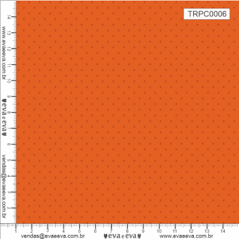 TECIDO TRICOLINE ESTAMPADO 100% ALGODÃO MINI POÁS LARANJA - TRPC0006