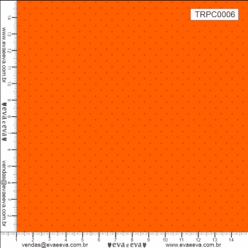 TECIDO TRICOLINE ESTAMPADO 100% ALGODÃO MINI POÁS LARANJA - TRPC0006