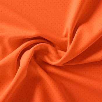 TECIDO TRICOLINE ESTAMPADO 100% ALGODÃO MINI POÁS LARANJA - TRPC0006