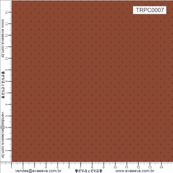 TECIDO TRICOLINE ESTAMPADO 100% ALGODÃO MINI POÁS TERRACOTA - TRPC0007