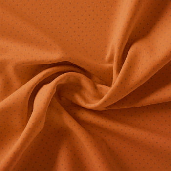 TECIDO TRICOLINE ESTAMPADO 100% ALGODÃO MINI POÁS TERRACOTA - TRPC0007
