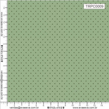 TECIDO TRICOLINE ESTAMPADO 100% ALGODÃO MINI POÁS VERDE CLARO - TRPC0009