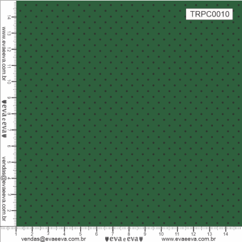 TECIDO TRICOLINE ESTAMPADO 100% ALGODÃO MINI POÁS VERDE ESCURO - TRPC0010