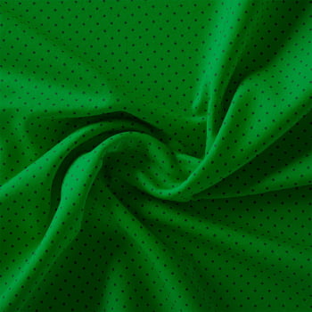 TECIDO TRICOLINE ESTAMPADO 100% ALGODÃO MINI POÁS VERDE ESCURO - TRPC0010