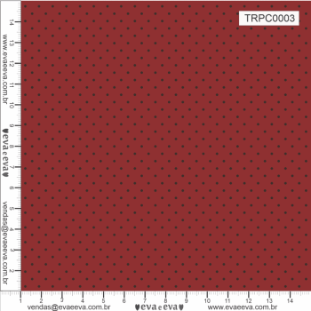 TECIDO TRICOLINE ESTAMPADO 100% ALGODÃO MINI PÓAS VERMELHO - TRPC0003